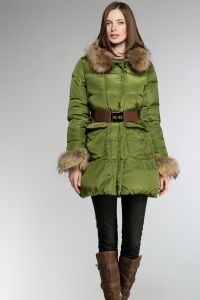 Zelena jakna s krznom lisica 8