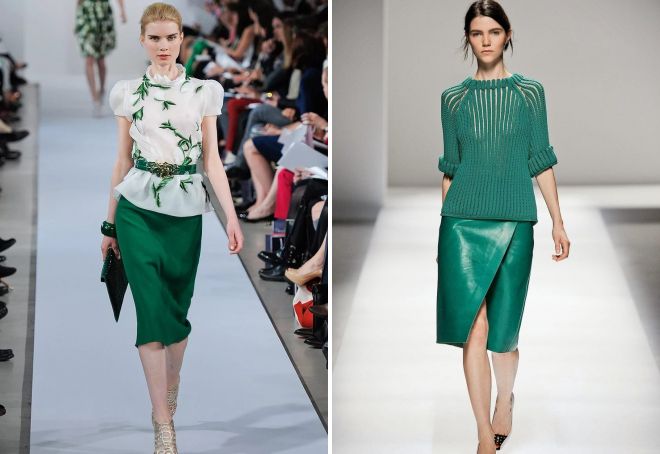 zelené sukně
