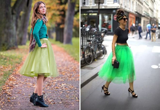 zelená sukně tutu