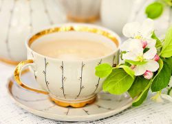 zielona herbata z dobrym mlekiem