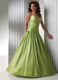 Зелена сватбена рокля 1