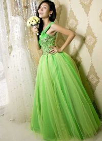 Zielona suknia ślubna 2