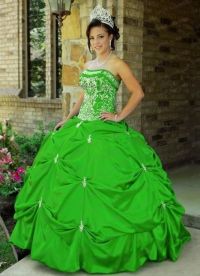 Zielona suknia ślubna 4