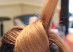 как да направите коса лък 8