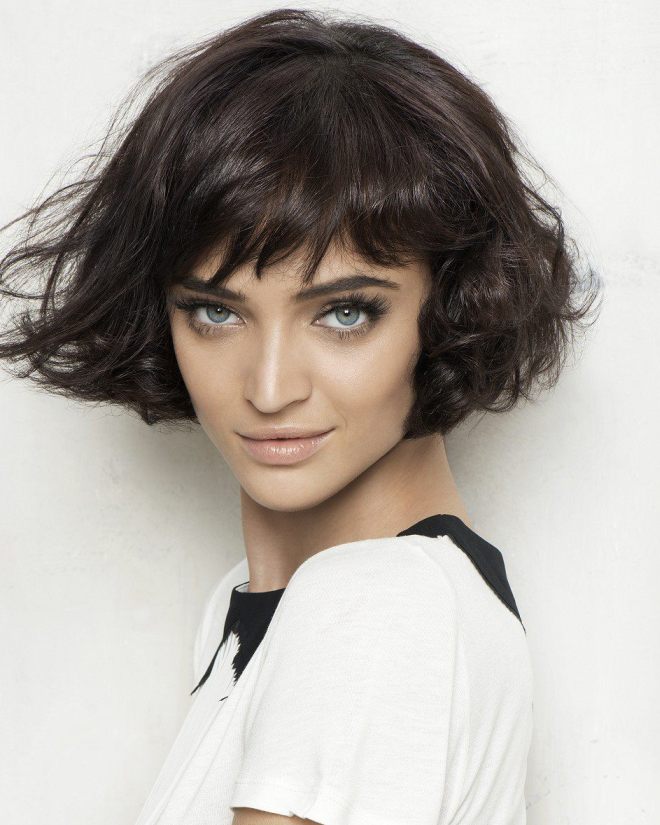 Hairstyles with short bangs 3