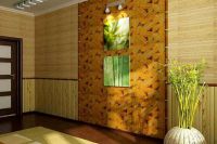 bambusové a korkové tapety v interiéru chodby1