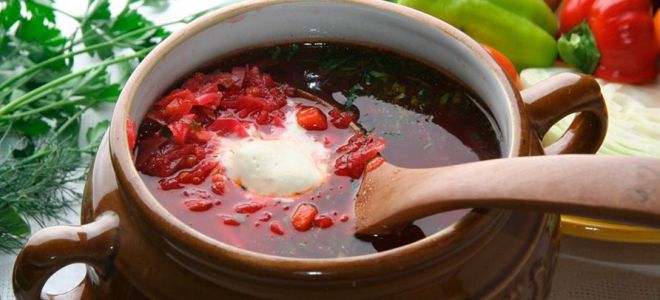 Vroča pesa juha s piščancem - klasični recept