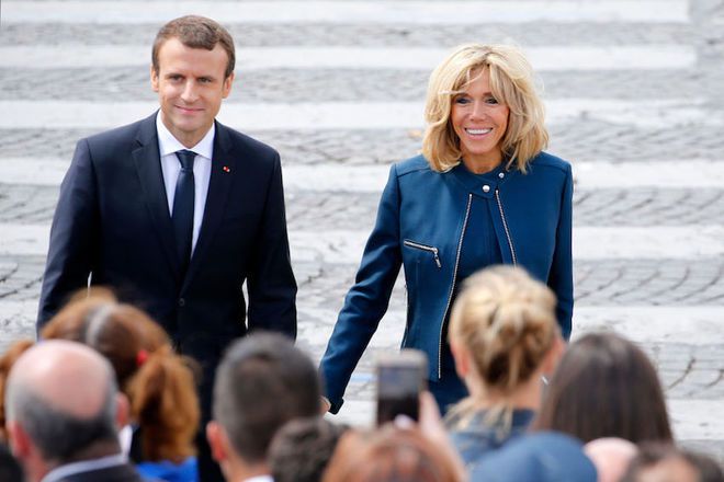 Президент Франции с женой