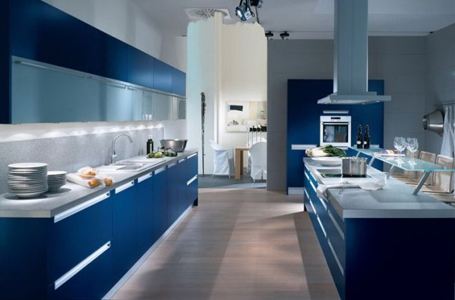 кухня в синем цвете