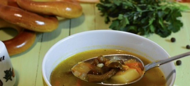 Супа са агариком од меда - рецепт