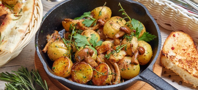 Jak smažit houby se brambory