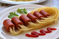как сварить спагетти в сосисках 2