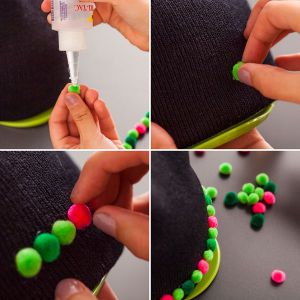 Как да украсим плетена шапка10