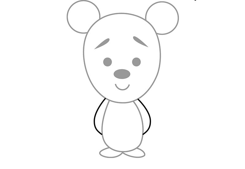 как да нарисувате мечка 10