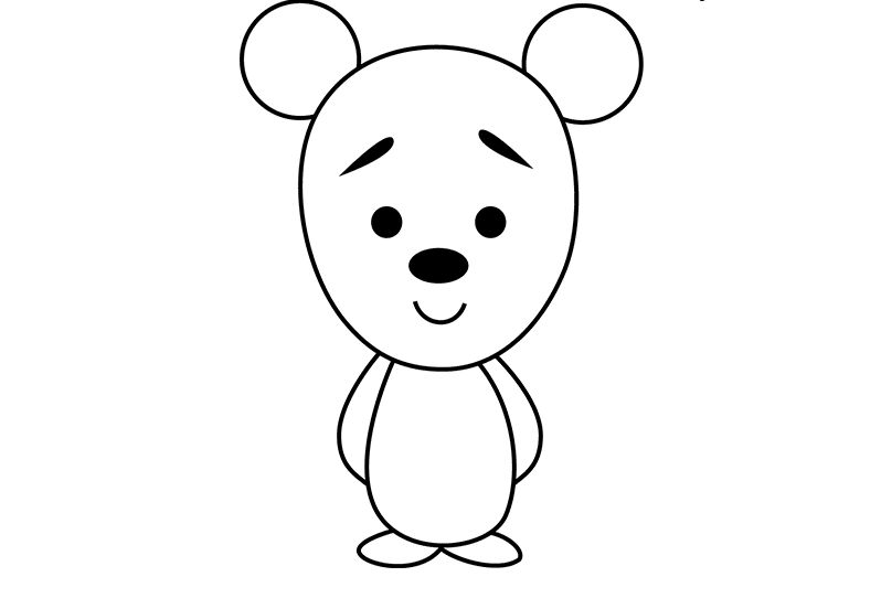 как да нарисувате мечка 11