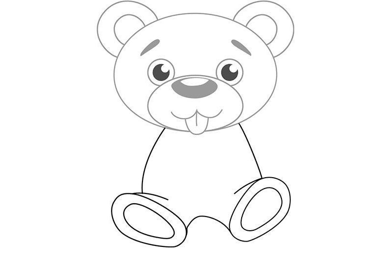 jak narysować niedźwiedzia 3