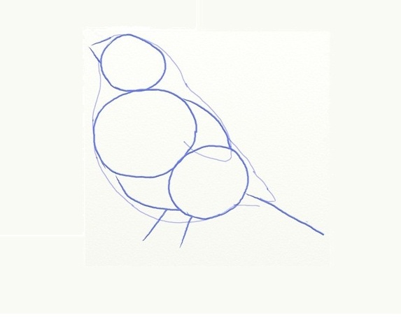 как да нарисувате птица 2