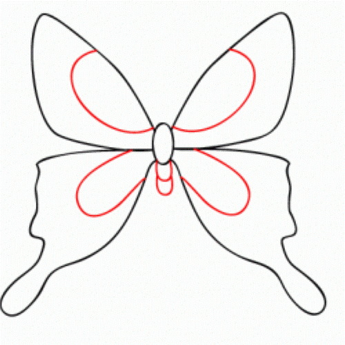 kako crtati leptir 11