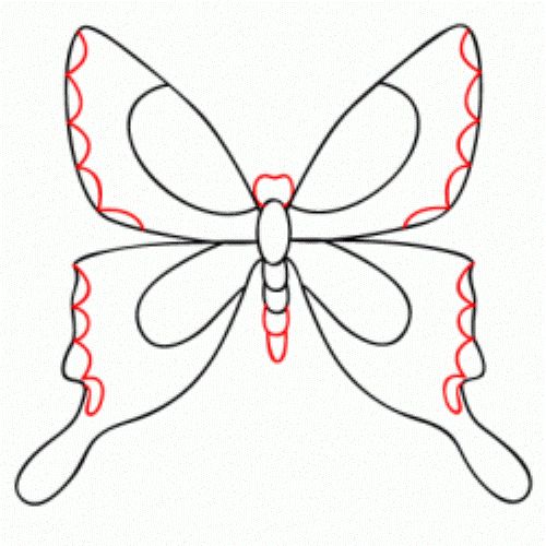 kako crtati leptir 12