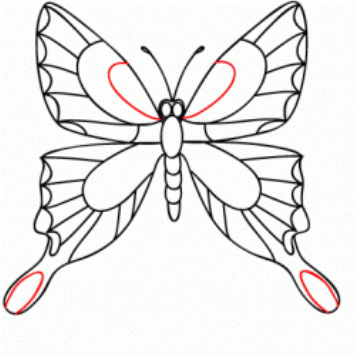 kako crtati leptir 16