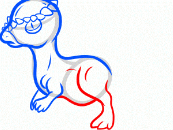 как да нарисувате динозавър 24