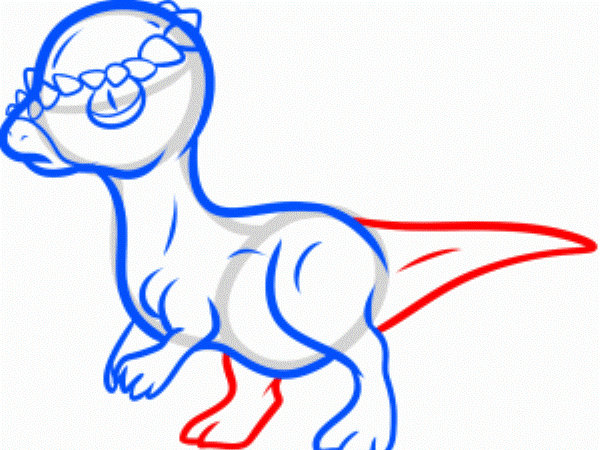 как да нарисувате динозавър 25