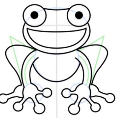Како нацртати жабу 28