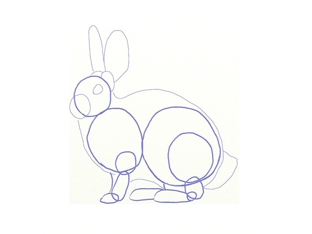 как да нарисувате заек на етапи 10