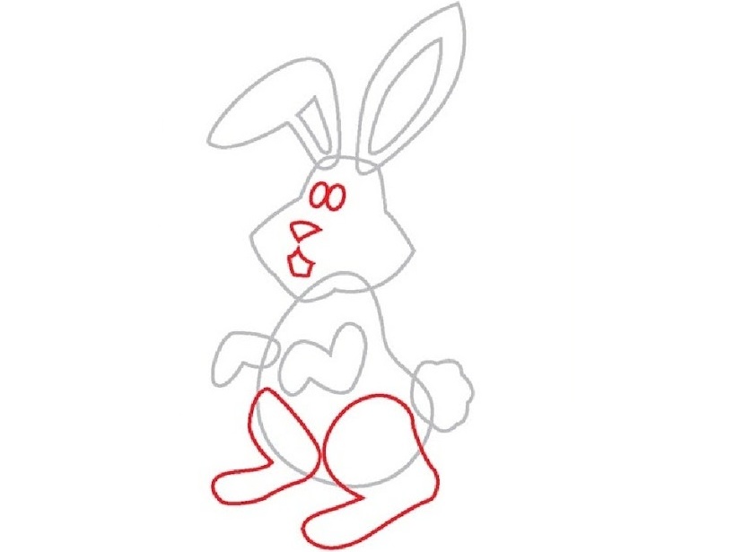 как да нарисувате заек на етапи 2