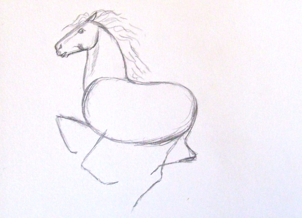 как да нарисувате кон в молив стъпка по стъпка 7