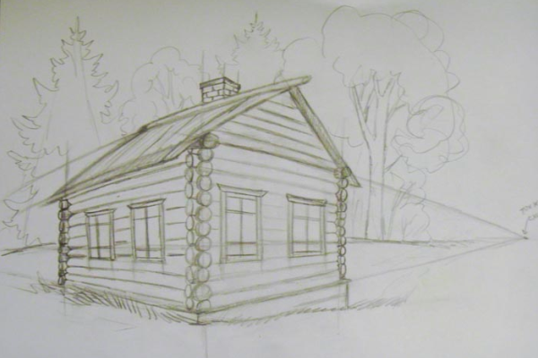как да нарисувам къща 10