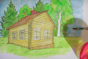 как да нарисувате къща 14