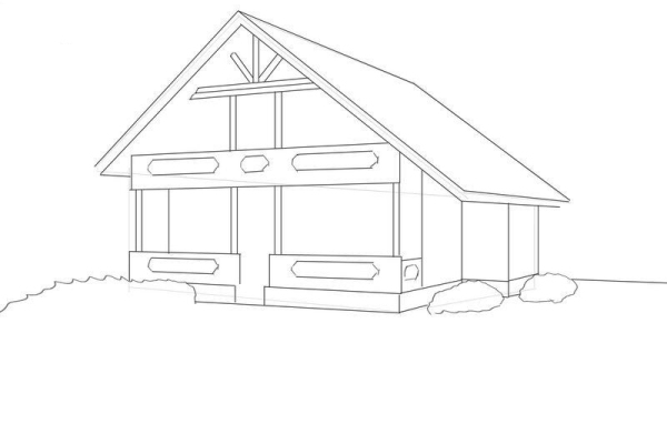 како нацртати кућу 16