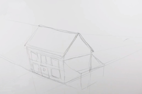 како нацртати кућу 18