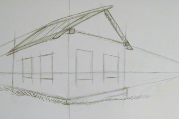 как да нарисувате къща 6