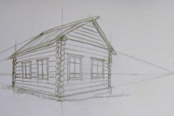 как да нарисувате къща 8