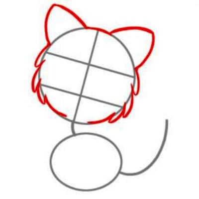 Jak narysować kotka 1