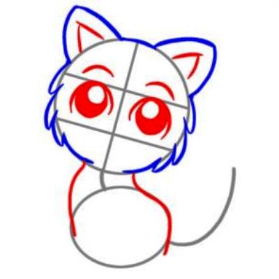 Jak narysować kotka 2