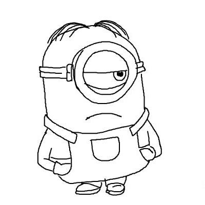 kako crtati minion 9