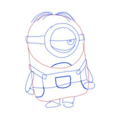 kako crtati minion 8