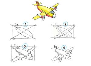 kako nacrtati avion za dijete 1