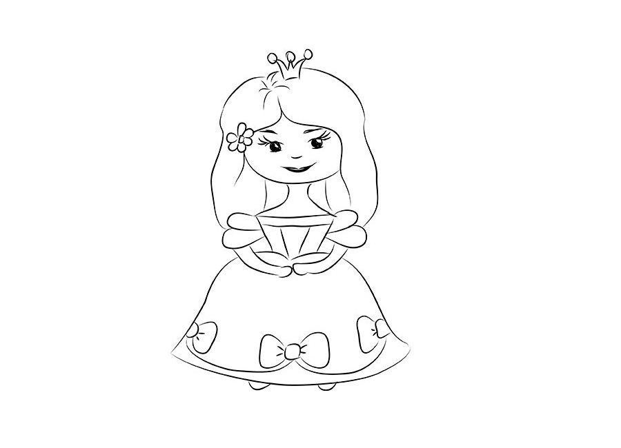 jak narysować księżniczkę 10