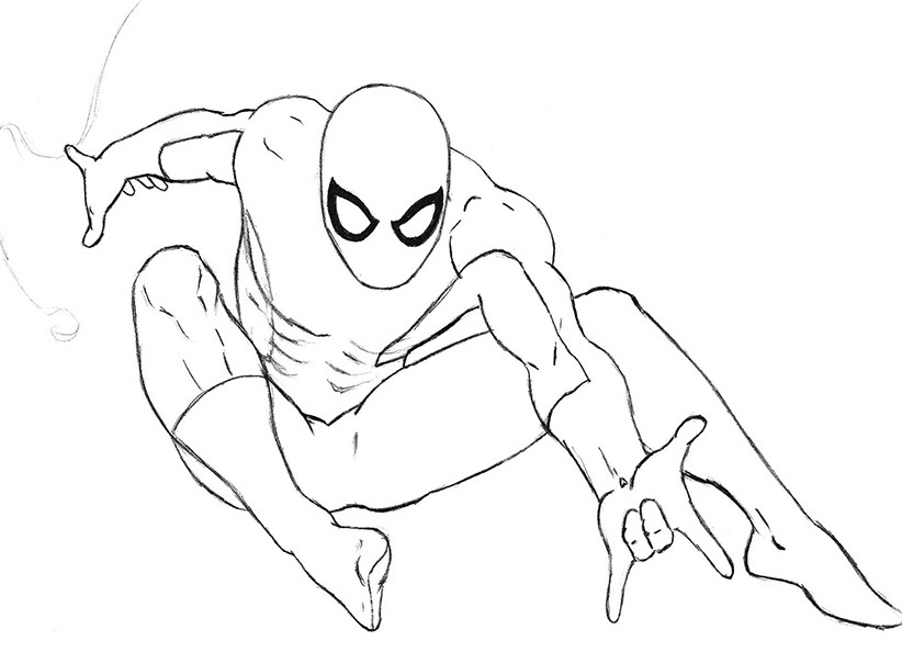 kako crtati spider man 11