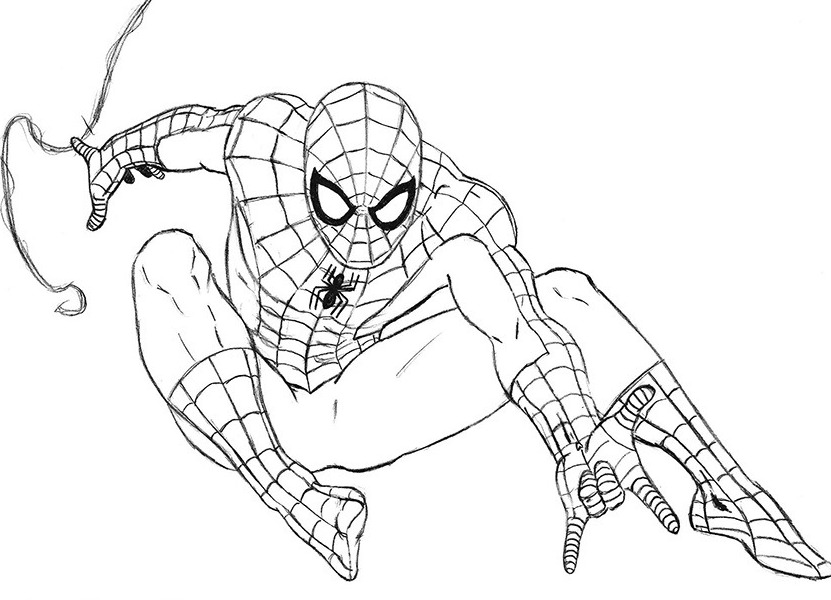 kako crtati spider man 13