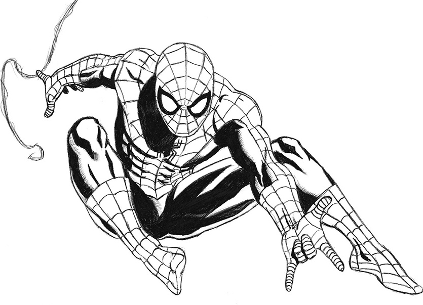 kako crtati spider man 14