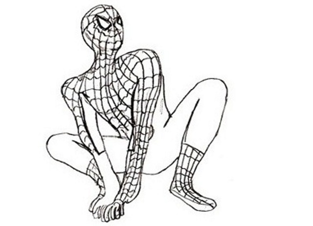 kako crtati spider man 19