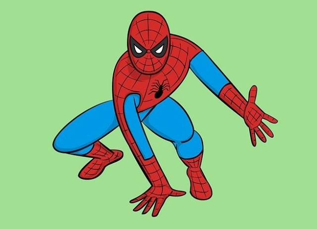 kako crtati spider man 8