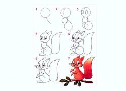 Как да нарисувате катерица