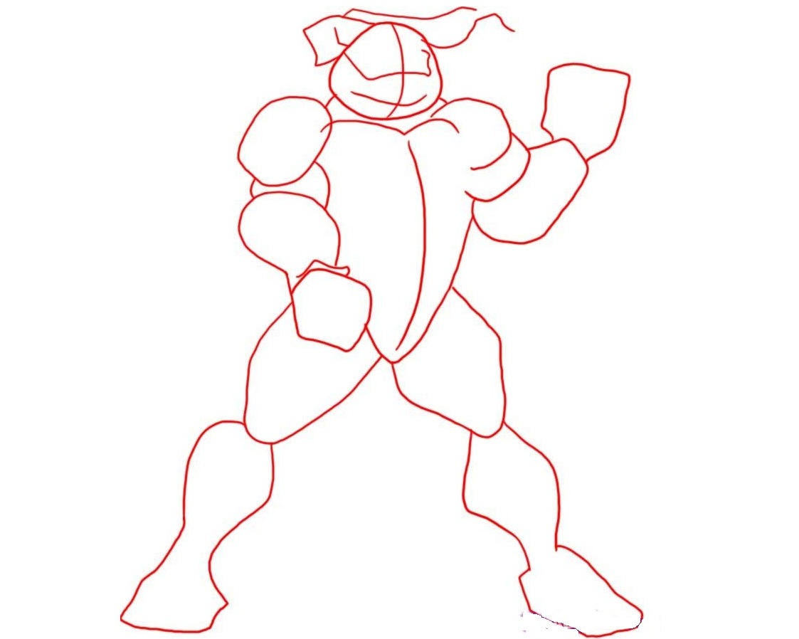 Jak narysować żółwia ninja 19