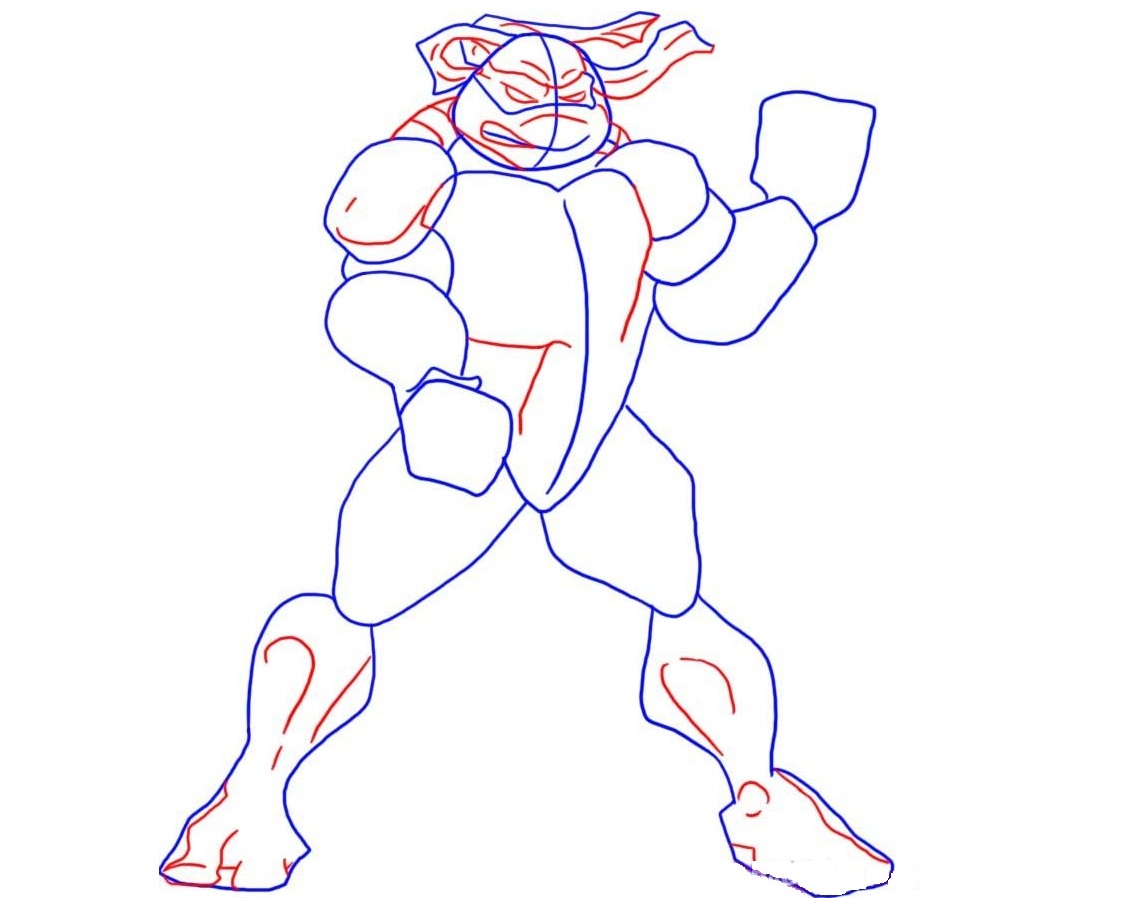 Jak narysować żółwia ninja 20